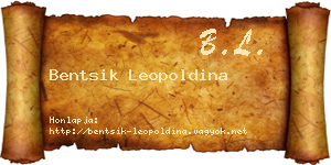 Bentsik Leopoldina névjegykártya